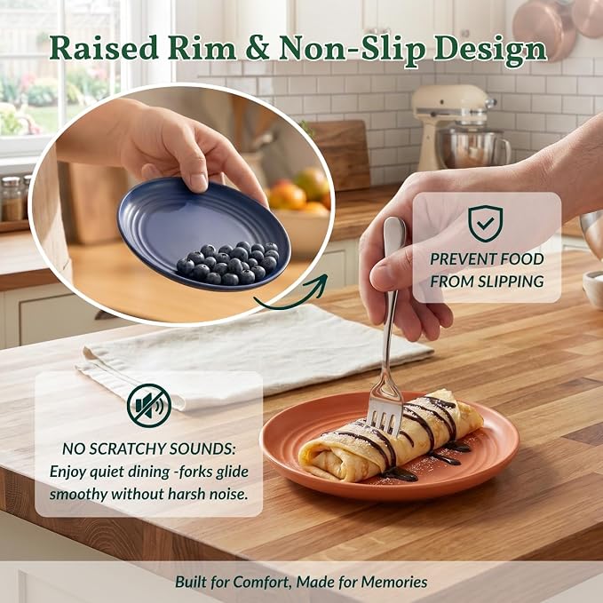 5.7 Inch Small Plates-Wheat Straw Mini Plate, Unbreakable Plate Set Ideal - Image 4