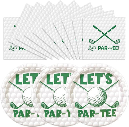 50pcs Golf Paper Plates and Napkins Party Decorations | Golf Themed Birthday by Unknown