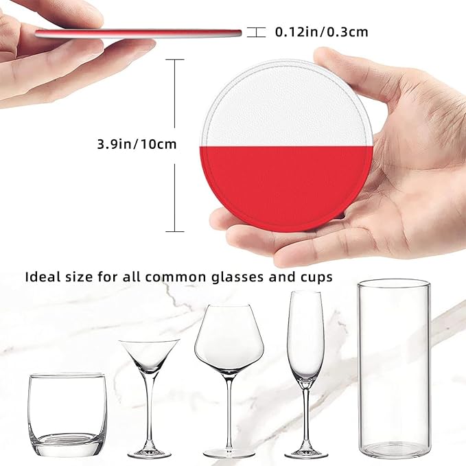 Polish Flag Coasters for Drinks - Image 3