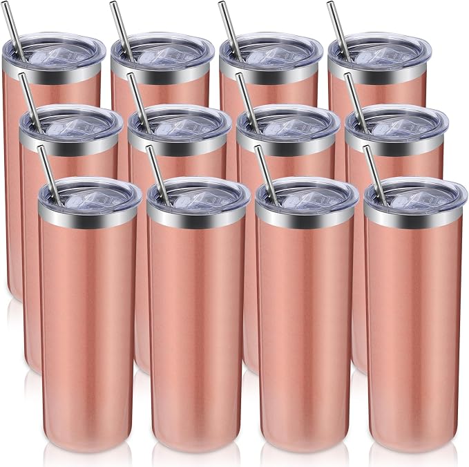 Volhoply 12 Pack Skinny Tumblers by LiveFully%EF%BC%8CDrinkFreely%E2%80%94KeepGoingwithVolhoply%EF%BC%81