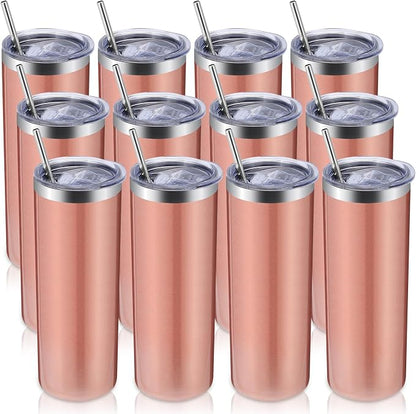 Volhoply 12 Pack Skinny Tumblers by LiveFully%EF%BC%8CDrinkFreely%E2%80%94KeepGoingwithVolhoply%EF%BC%81