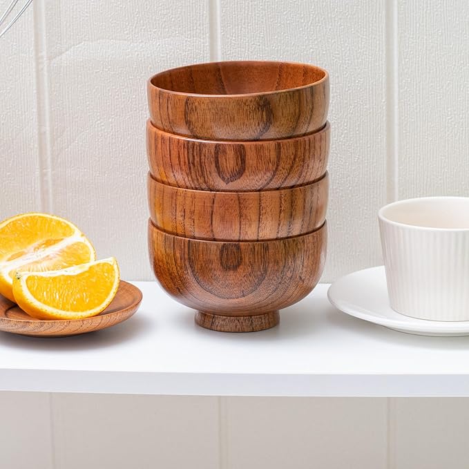 Handmade Wood Bowl, for Rice, Decoration - Image 3