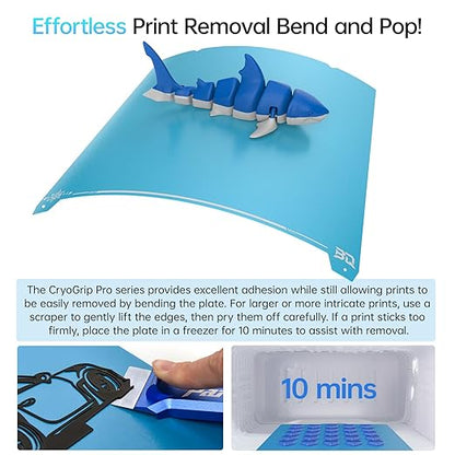 BIQU CryoGrip Pro Frostbite for K1 MAX 3D Printers 310x315mm Cold Build Plate Room Temperature Print Double Sided Upgrade Plate Removable Surface Platform