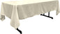 LA Linen Polyester Poplin Washable Rectangular Tablecloth, Stain and Wrinkle Resistant Table Cover 60x102, Fabric Table Cloth for Dinning, Kitchen, Party, Holiday 60 by 102-Inch, Ivory