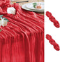 Cheesecloth Table Runner Red 10FT Boho Gauze Runner, 2 Pack | 120 Inch Cheese by Wokceer