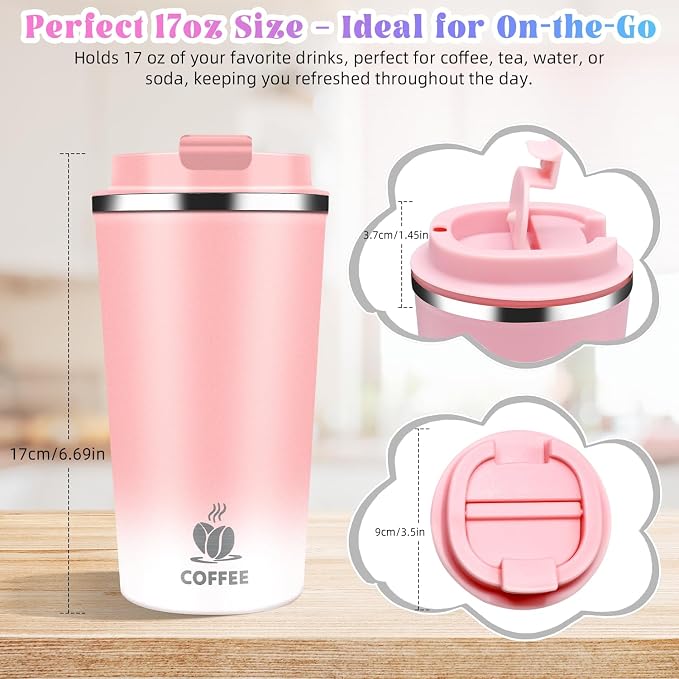 17oz Insulated Travel Coffee Mug - Image 2