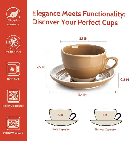 Sweese 6 Ounce Cappuccino Cups - Image 2