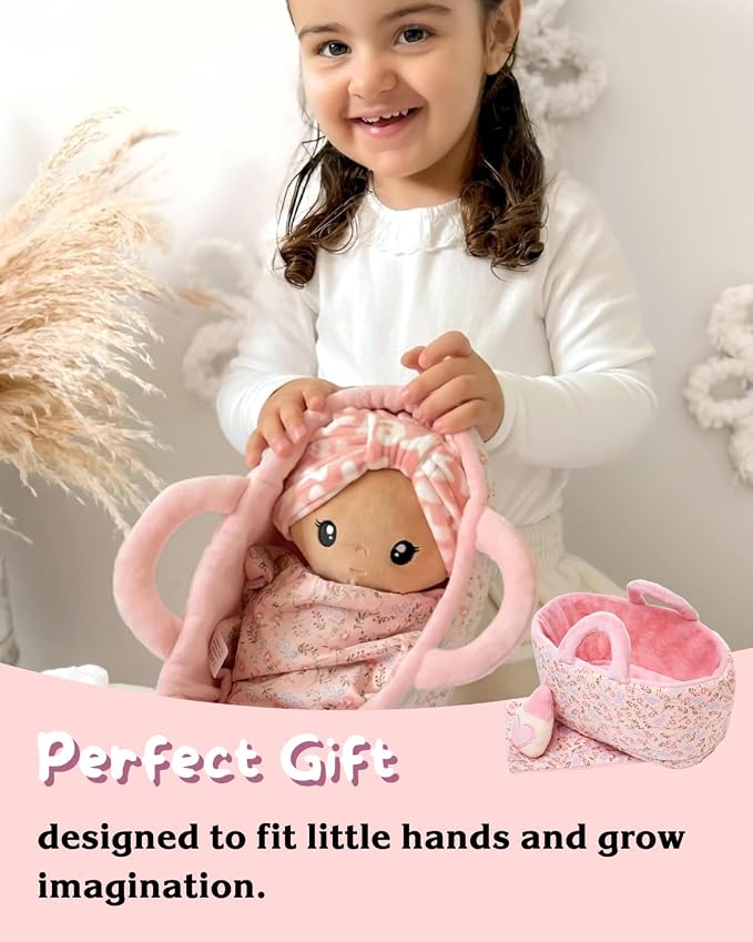LeyaDoll Soft Baby Doll Set, Pretend Play - Image 4