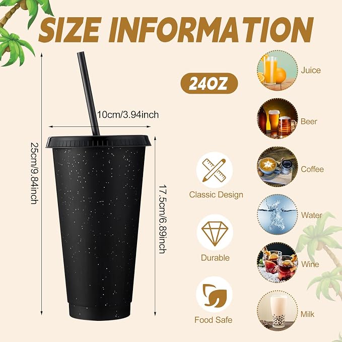Honeydak 60 Pack Tumbler with Straw and Lid Bulk Cups - Image 4