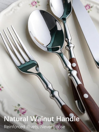 Silverware Set for 4 Classic 20 Piece Flatware Set Elegant 18/10 Stainless - Image 3