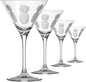 Rolf Glass Fresh Pineapple Martini Glass | Lead-Free Glasses | Proudly Made in the USA | Engraved Tropical Pineapple Martini Glasses | Set of 4