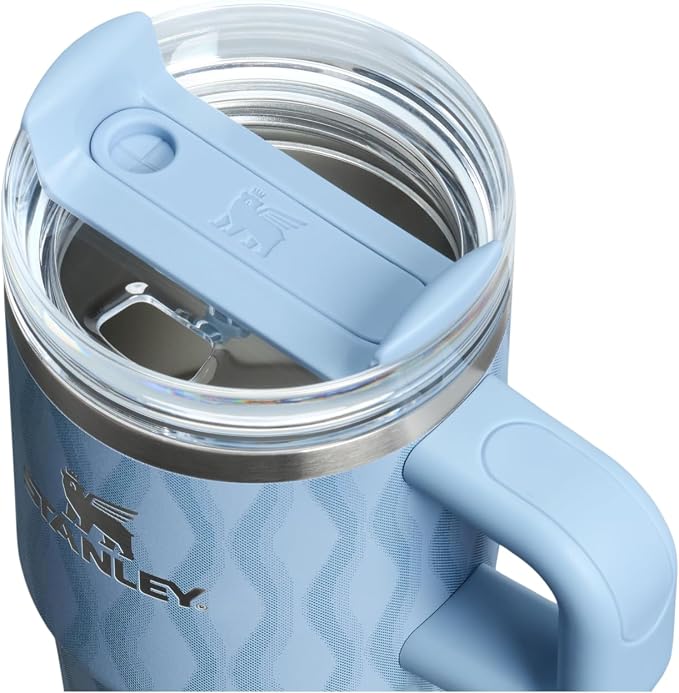 STANLEY Quencher H2.0 Flow State Tumbler, 20 oz, Slate Blue Drift | Handle and - Image 2