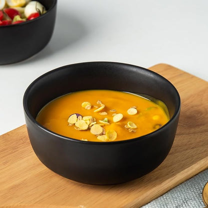 AmorArc Stoneware Cereal Bowls Set of 6, 26oz Soup Ceramic Bowls Set | Modern - Image 3