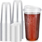 Ziliny 50 Sets Clear Plastic Coffee Cups by Ziliny