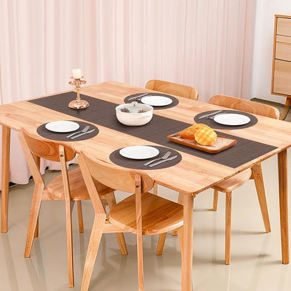 Table Runner 72 Inches Long, Vinyl Woven Heatproof Table Runners | Washable - Image 5