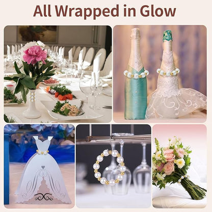 Pearl Napkin Rings Set of 12, Handmade Imitation Pearl Napkin Rings, Napkin - Image 5