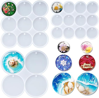 HeyClear 25-Cavity Circle Silicone Molds by HeyClearResin