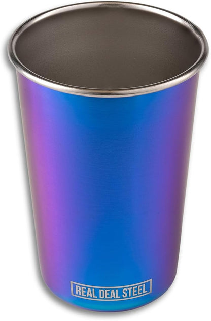 Real Deal Steel Rainbow Cups 16 oz Pint Cups, Stackable Tumblerrs, Eco Friendly - Image 5