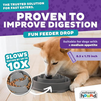 Outward Hound Fun Feeder Slo Bowl – Medium 2‑Cup Capacity, Slow Feeding - Image 2