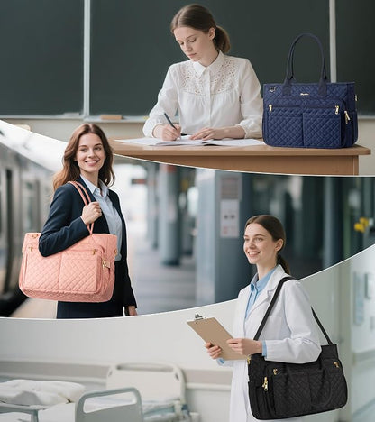 Bagstellar Teacher Tote Bag for Women, 15.6" Laptop Work Tote Computer Bag | - Image 5