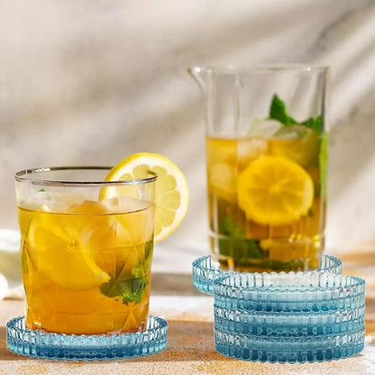 Modern Clear Coaster Set of 8- Glass Coasters - Image 6