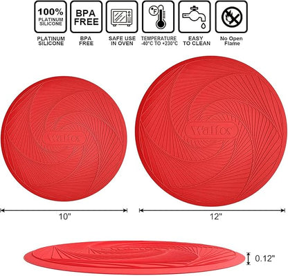 Walfos 12 10 Inch Silicone Microwave Mats, Microwave Splatter Cover - Image 7