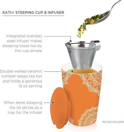 Tea Forte Double-Walled Ceramic Kati Cup, 12 oz | Insulated Ceramic - Image 3