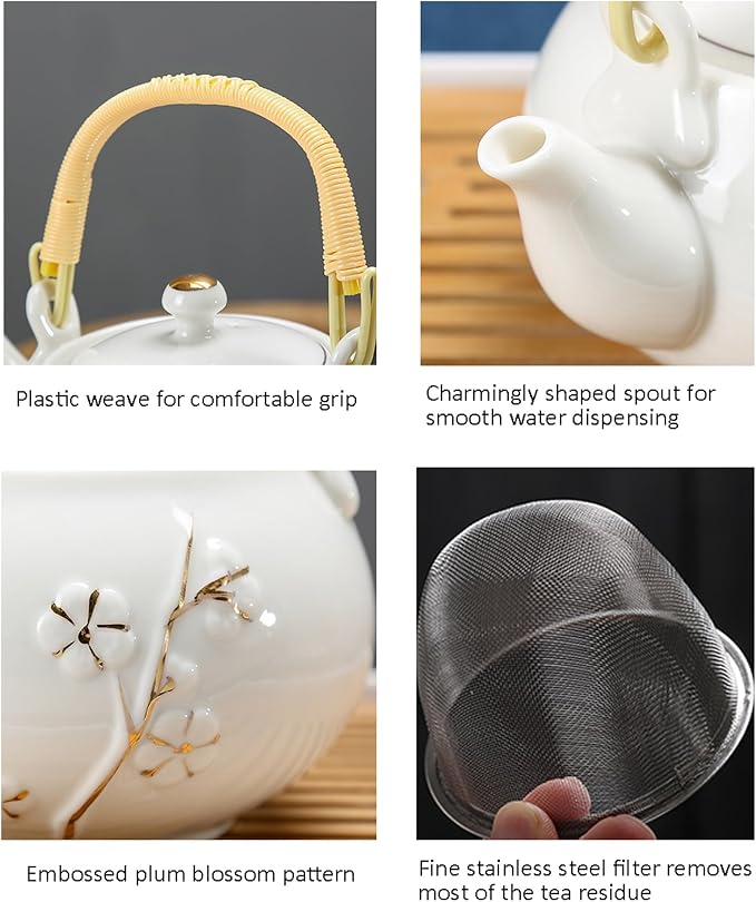 KEYDUACU Japanese Porcelain Gongfu Tea Set, Chinese Asian Style - Image 6