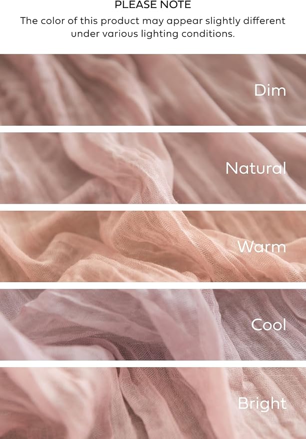 Ling's Moment Dusty Rose Cheesecloth Table Runner, 120 Inch 10FT | Boho Gauze - Image 6