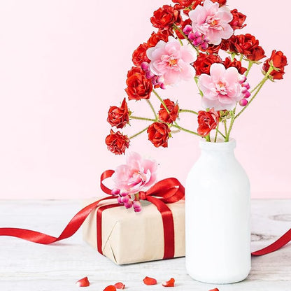 Chengu 12 Pcs Pink Floral Napkin Rings Summer Handcraft Flower Napkin Rings - Image 8