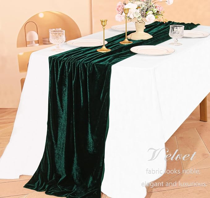 Velvet Table Runner 20 x 120 Inches 10ft Luxurious Thick Soft Velvet Christmas - Image 6