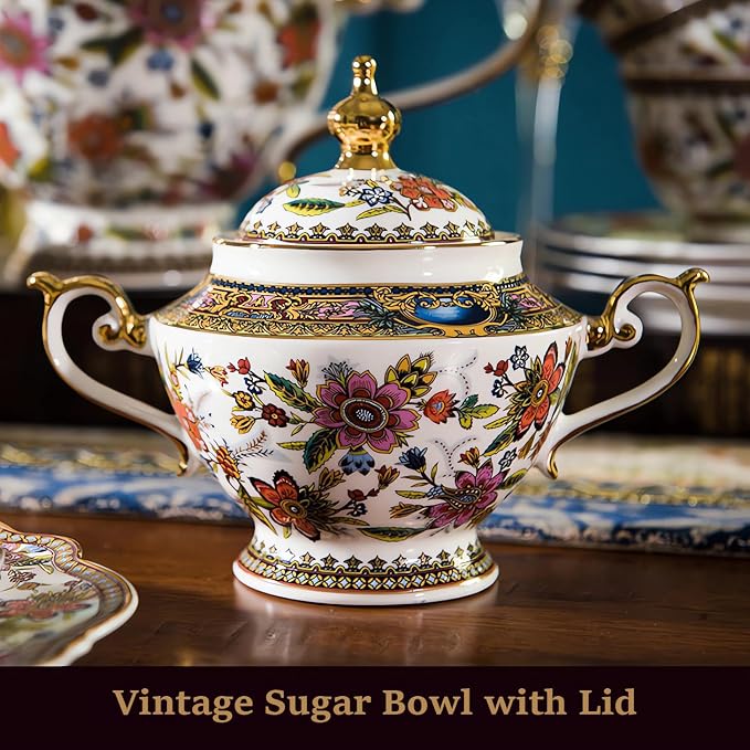 ACMLIFE Tea Set for Adults, Bone China Tea Set - Image 4