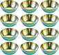 Sauce Dishes 12PCS 3.46inch Stainless Steel Sauce Bowl Mini Individual Round Seasoning Dishes Sushi Dipping Bowl Appetizer Plates (Rainbow)