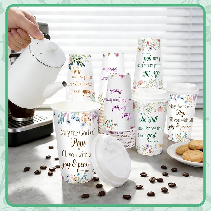50 Pack 16 oz Disposable Coffee Cups - Image 7