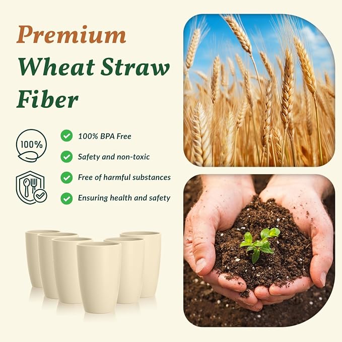 Homienly Wheat Straw Cups - Image 4
