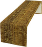 Vintage Egyptian Table Runner Golden Egypt Hieroglyphics Old Logographic by moderw