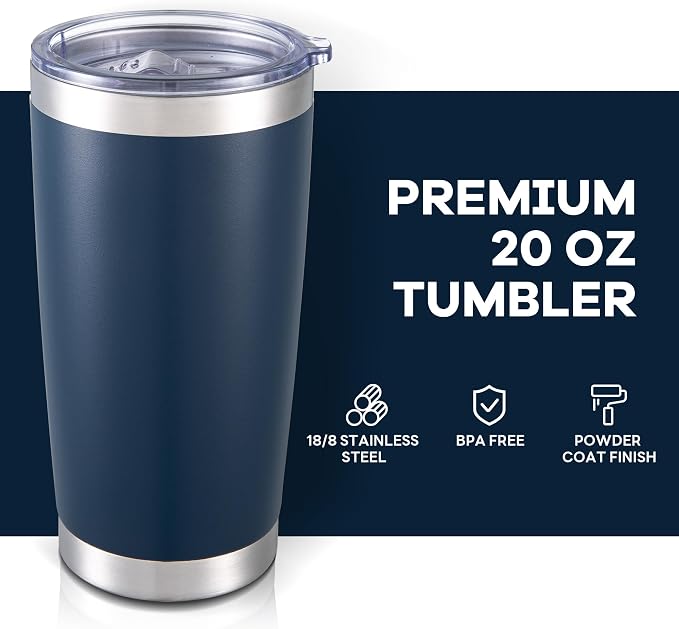 20 oz Tumbler with Lid Stainless Steel Insulated Tumblers Bulk Cups Mug | - Image 2