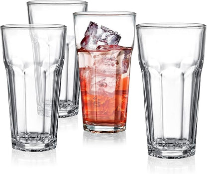 Yopay Set of 8 Highball Drinking Glasses, 12oz Lead-Free Tempered Water Glasses - Image 4