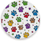 Coasters for Drinks Coaster Drink Set Decorative Coffee Table Desk Cup Mat Spring Cute Cork Bar Backing Round Home Decor Cute Colorful Paw Prints and Stars37