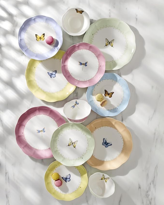Lenox Dinnerware Set, Butterfly Meadow Colors 18-Piece Set, Service - Image 3