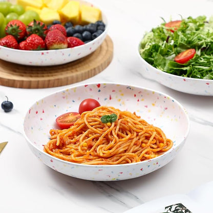 Melamine Bowls Set, 9” Large Pasta Bowl Salad Bowl, Lightweight Unbreakable - Image 4