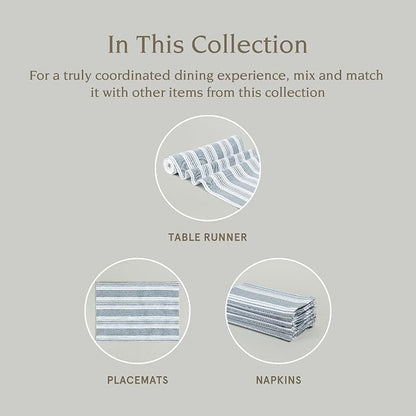 Over&Back 18x90 Woven Striped Table Runner - Image 4