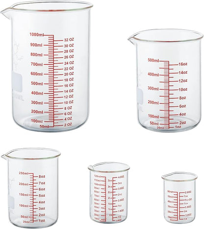 High Borosilicate Glass Measuring Cup Set-V-Shaped Spout, Includes 60ml - Image 8