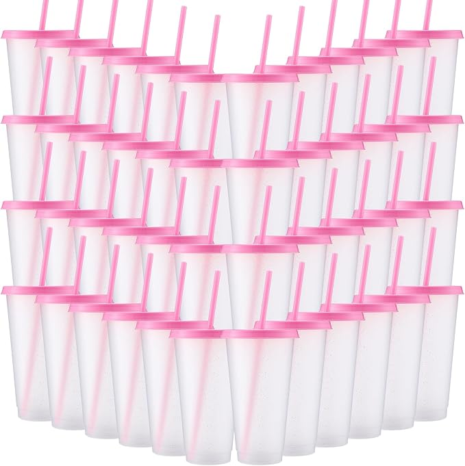 Honeydak 60 Pack Tumbler with Straw and Lid Cups by Honeydak