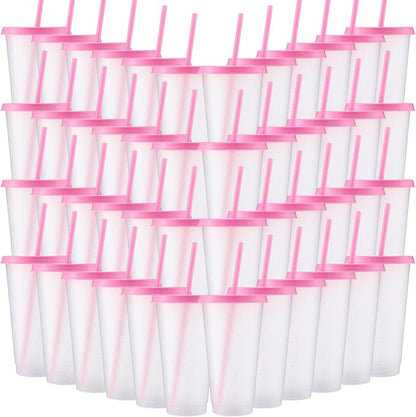 Honeydak 60 Pack Tumbler with Straw and Lid Cups by Honeydak