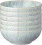 Denby - Halo Speckle Cereal Bowls Set of 6-27 Ounce Dishwasher Microwave Safe - Scratch Chip Resistant - Grey, Neutral, Blue Ceramic Stoneware Soup Bowls Tableware