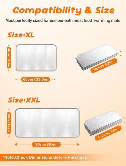 Heat Resistant Mat for Countertop 15.7x35.4 inch – Kitchen Counter Protector Blocks Up to 50% Heat, for Food Warming Mats, Air Fryer, Coffee Maker, Toaster Oven, Waterproof & Oil-Resistant