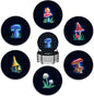 6 Pcs Coasters for Drinks with Holder,Magical Glowing Mushrooms Absorbent Coaster with Cork Backing,Great Gift for Housewarming,Room Decor,Bar,Holiday Party