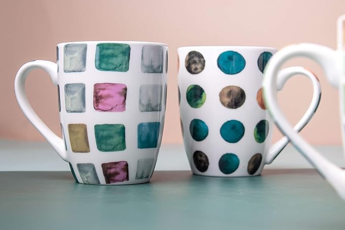 Set of 4 11.5oz Marble Patterns Coffee Mugs, Ceramic Tea Cup Set. - Image 5