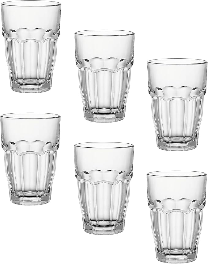 Bormioli Rocco Rock Bar Stackable Beverage, Spirits – 12.5oz Durable Tempered by Bormioli+Rocco